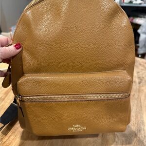 Coach Caramel Leather Backpack